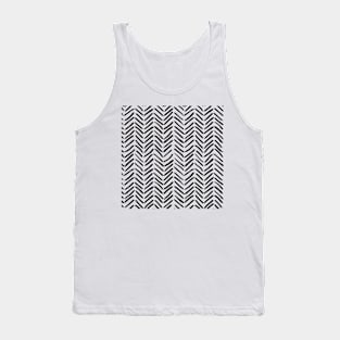 Monochrome Chevron Pattern Tank Top